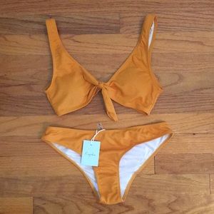 Cupshe Mustard Yellow Bikini